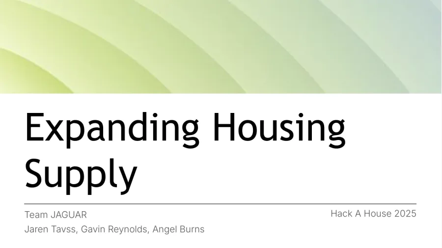 Hack-A-House student pitch